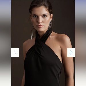 BHLDN Ruby Twist Halter Satin Gown